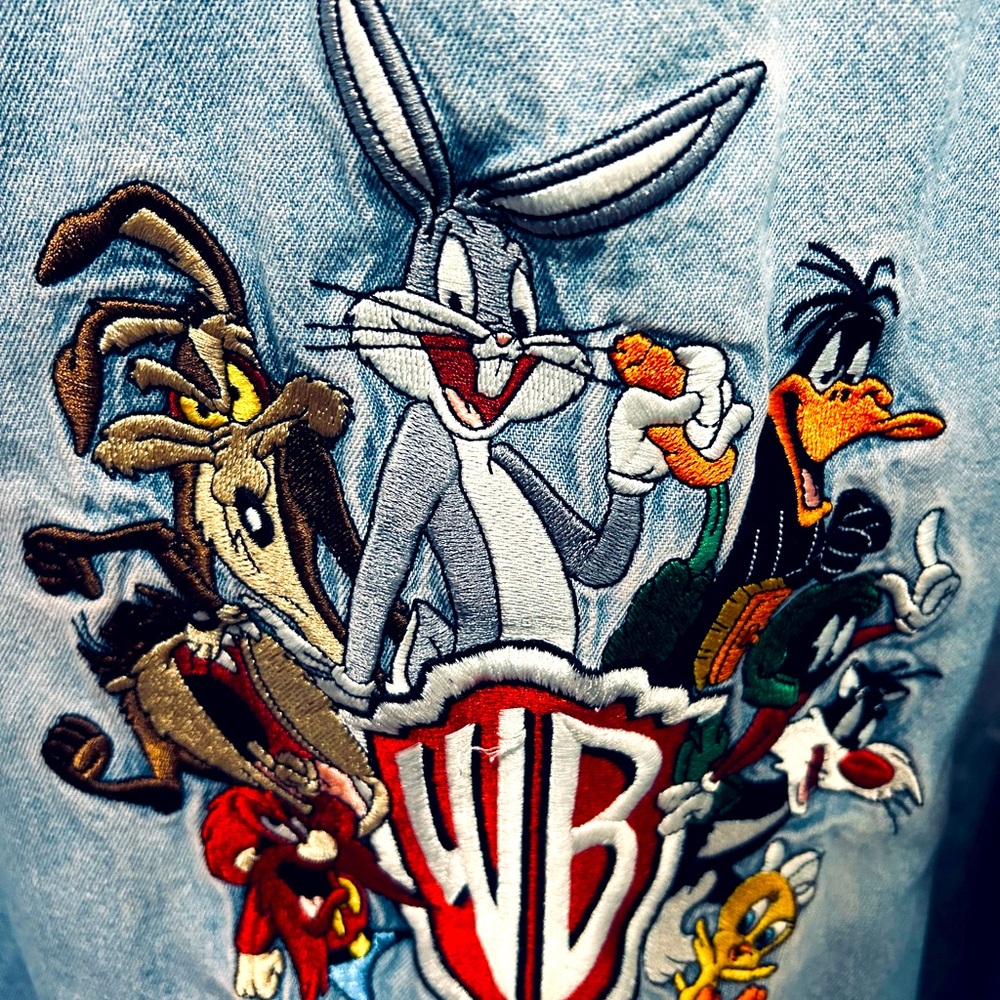 Vintage Warner Brothers WB Looney Tunes L/S Denim Shirt Men’s XL